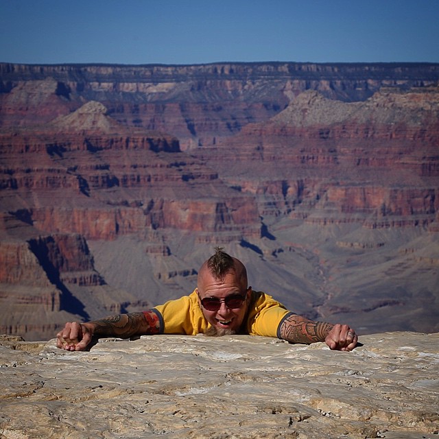 Hang on! Hiking the south rim of the Grand Canyon today.